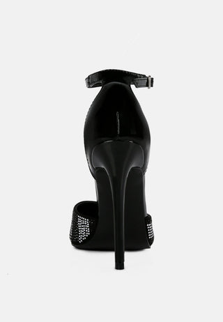 Nobles Rhinestone Patterned Stiletto Sandals