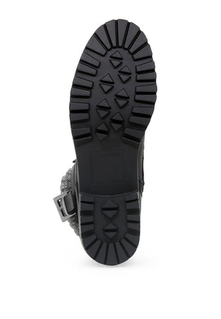 Michael Lace-Up Ankle Boots With Wool Collar