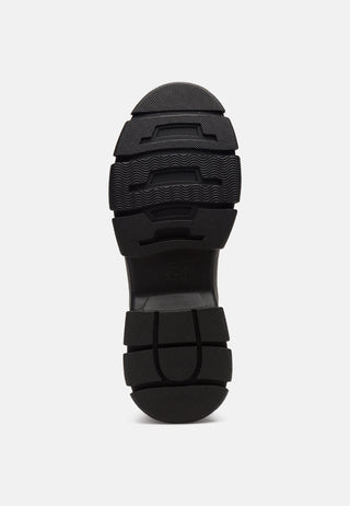 Black Lug Sole Sock Boots