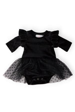 Black Velvet Tutu Bodysuit