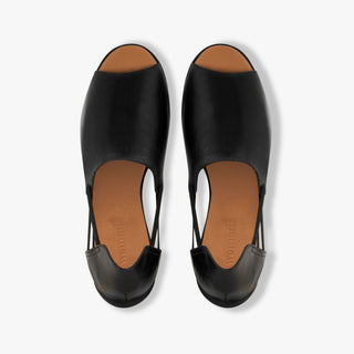 Jet Black Peep Toes