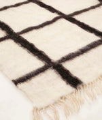 Momos Grid Blanket- Natural White and Black