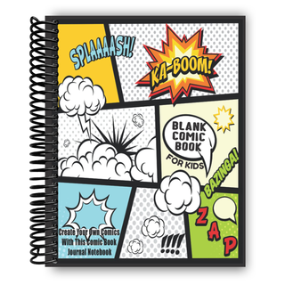Blank Comic Book For Kids : Create Your Own Comics With This Comic Book Journal Notebook: Over 100 Pages Large Big 8.5" x 11" Cartoon / Comic Book With Lots of Templates (Blank Comic Books)(Spiral bound) - By Baano