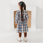 Blue Mix Plaid Dress - By Baano