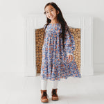 Blue Printed Flared Dress - By Baano