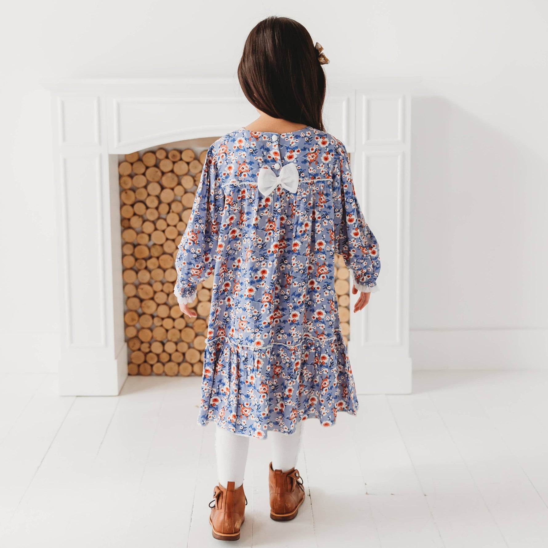 Blue Printed Flared Dress - By Baano