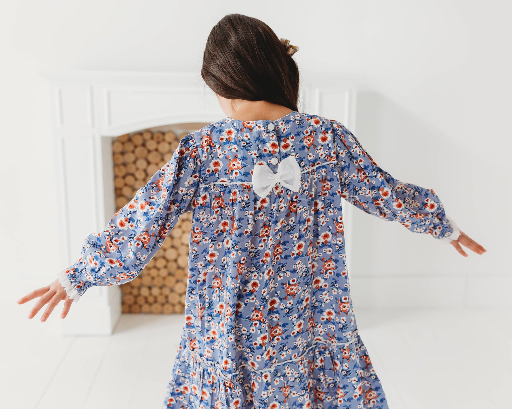 Blue Printed Flared Dress - By Baano