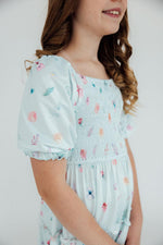 Butterfly Ballet Smocked Ruffle Dress