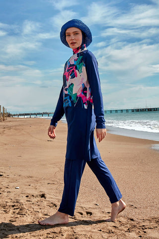 Lycra Navy Burkini Modest Swimwear M2497 - By Baano