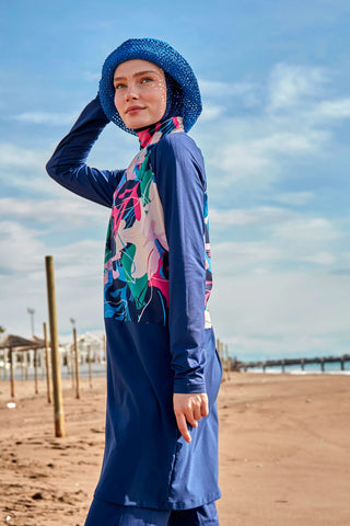 Lycra Navy Burkini Modest Swimwear M2497 - By Baano