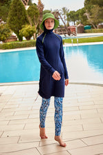 Lycra Navy Burkini Modest Swimwear M2482 - By Baano