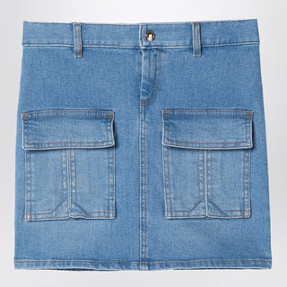 Blue Denim Mini Skirt - By Baano