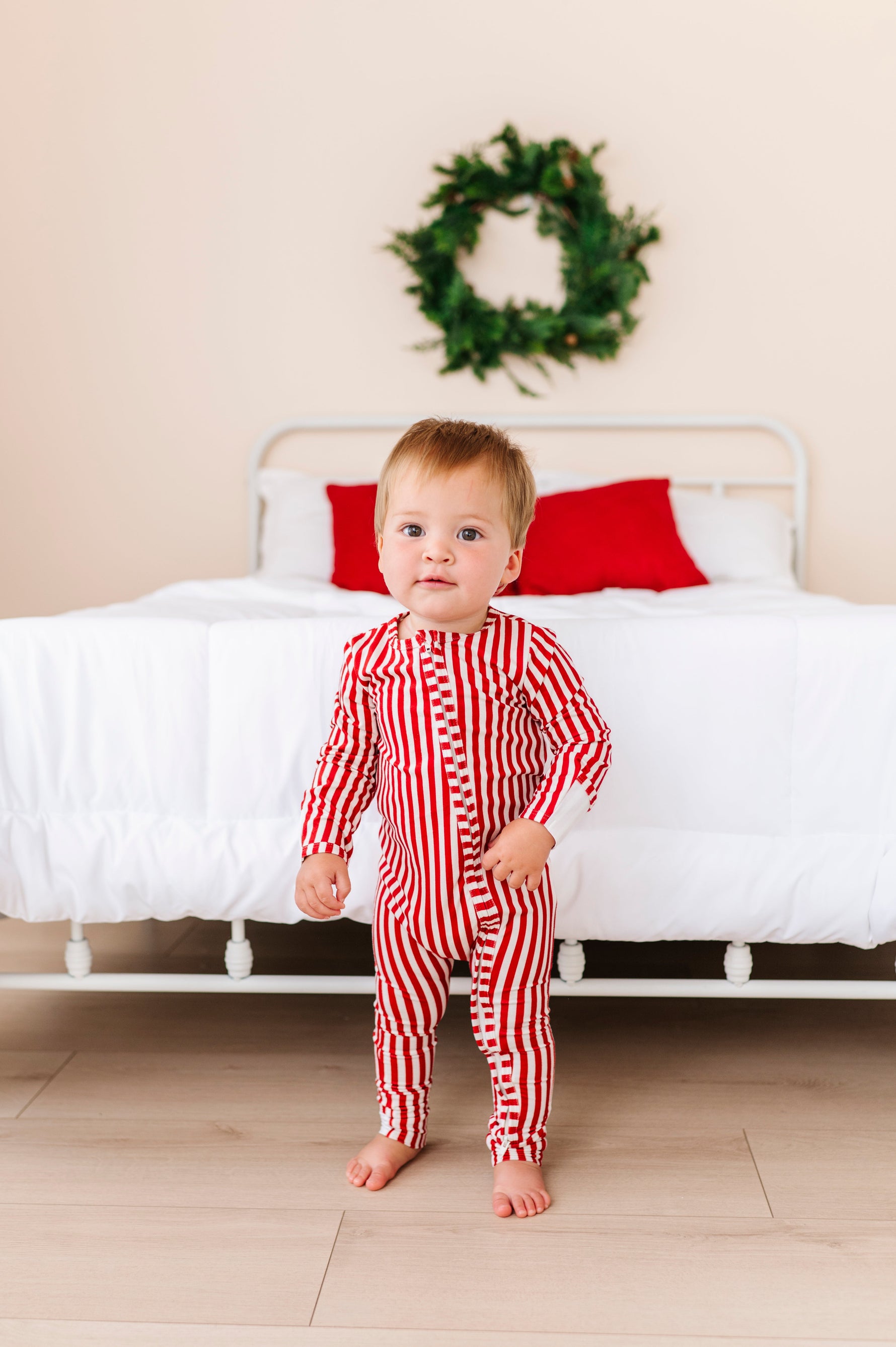 Red Stripes | ZIP ROMPER - By Baano