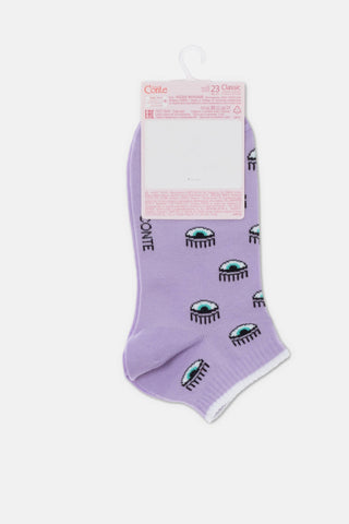 Cotton Ankle Socks Conte Classic - 438 Eyes - By Baano