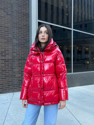 Gia Laqué Premium Down Hooded Jacket - By Baano