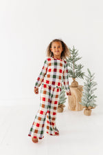 Holiday Plaid | GIRLS WIDE-LEG SET - By Baano