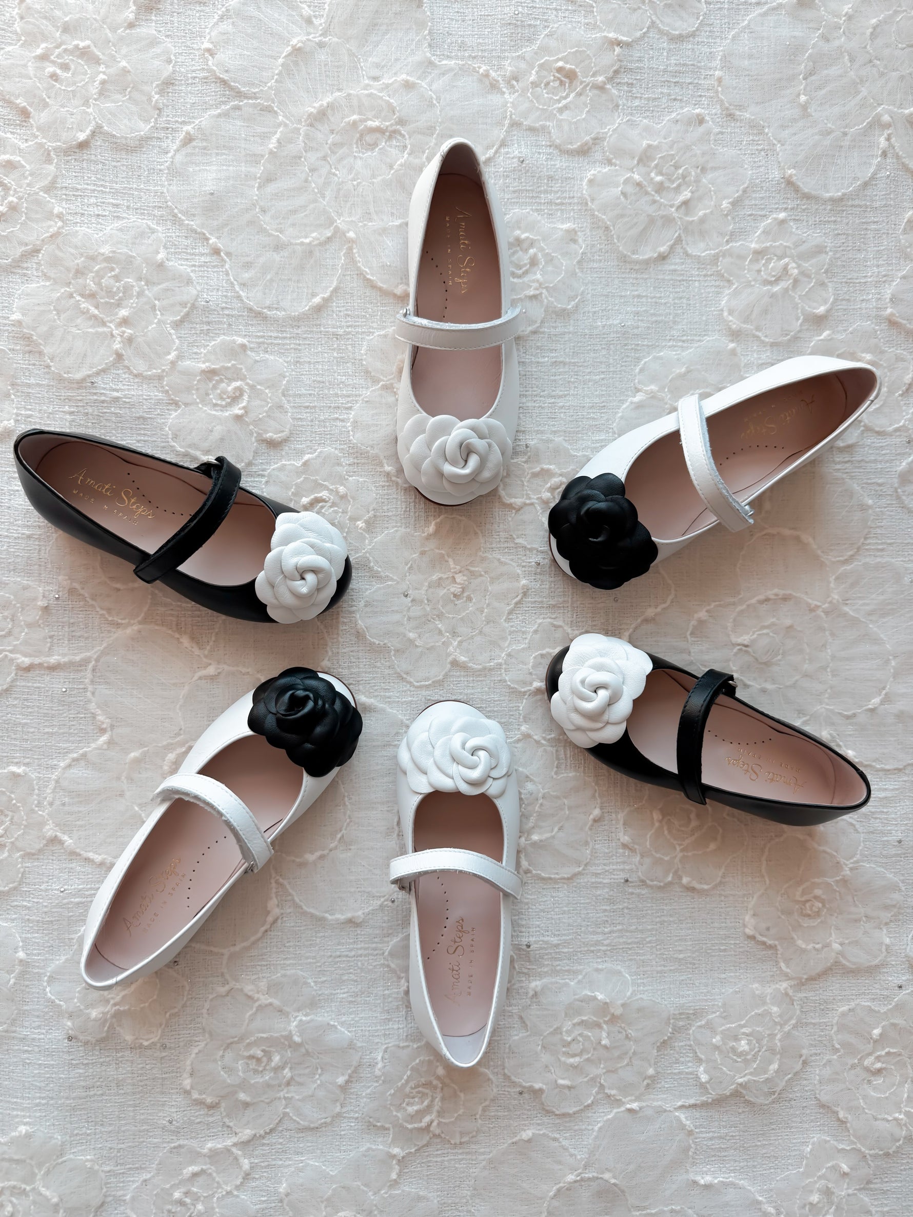 Camille- Black/White Leather Mary Jane Shoes