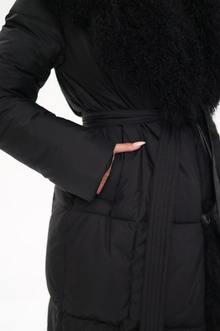 Genuine Lama Fur Premium Down Coat - By Baano
