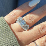 6.0ctw Three Stone Round Cut Moissanite Engagement Ring Ring Deluxe Fine Jewelry