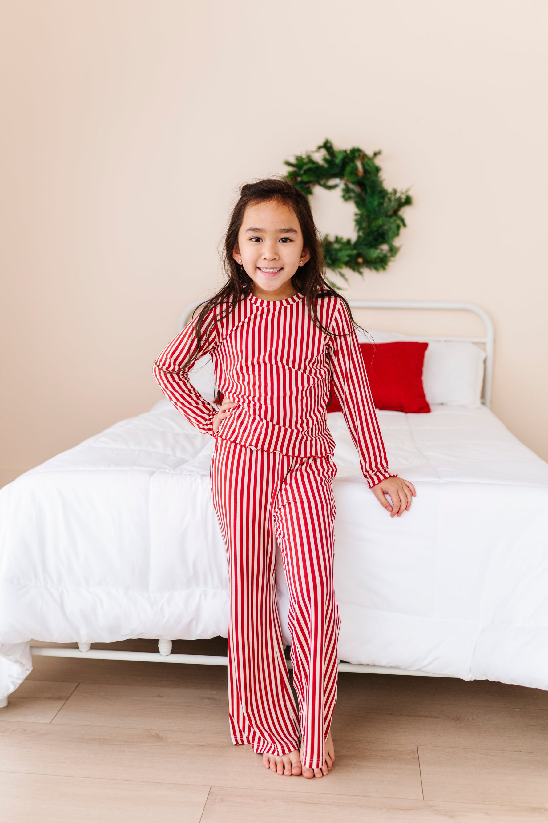 Red Stripes | GIRLS WIDE-LEG SET - By Baano