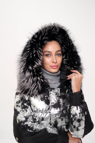 Glacier Fox Collar Down Fill Puffer - By Baano
