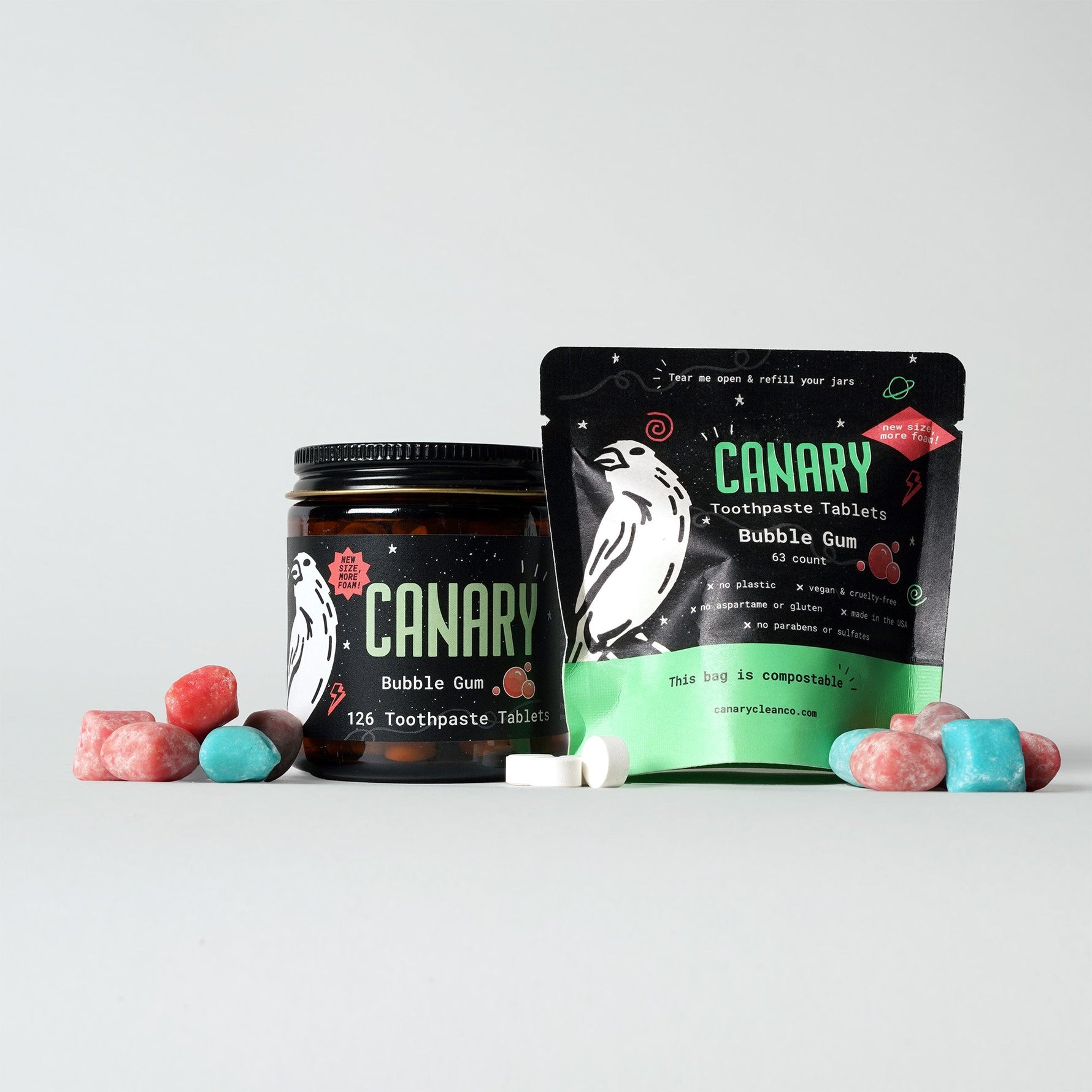 Bubble Gum Toothpaste Tablets - By Baano