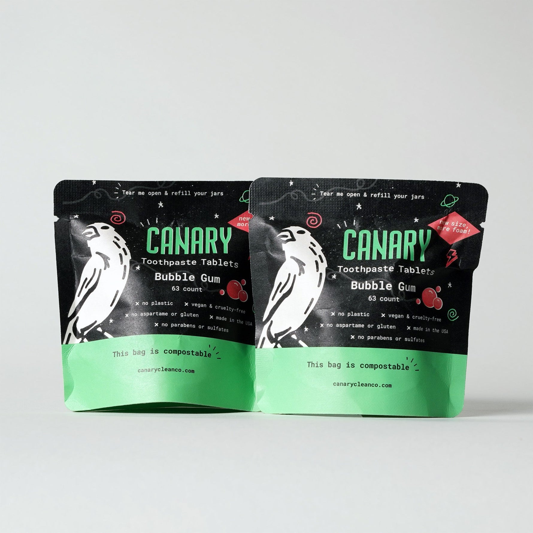 Bubble Gum Toothpaste Tablets - By Baano