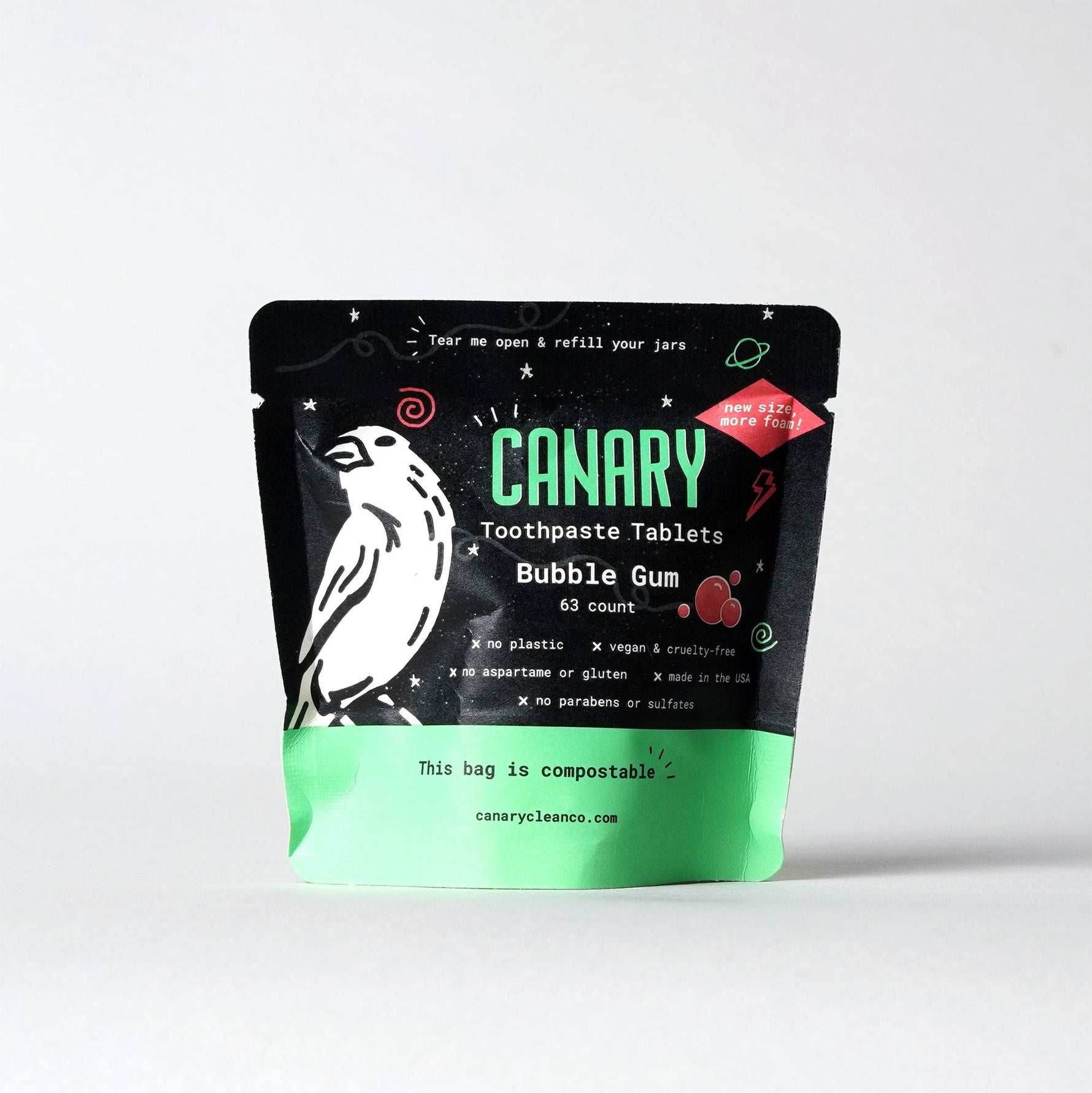 Bubble Gum Toothpaste Tablets - By Baano