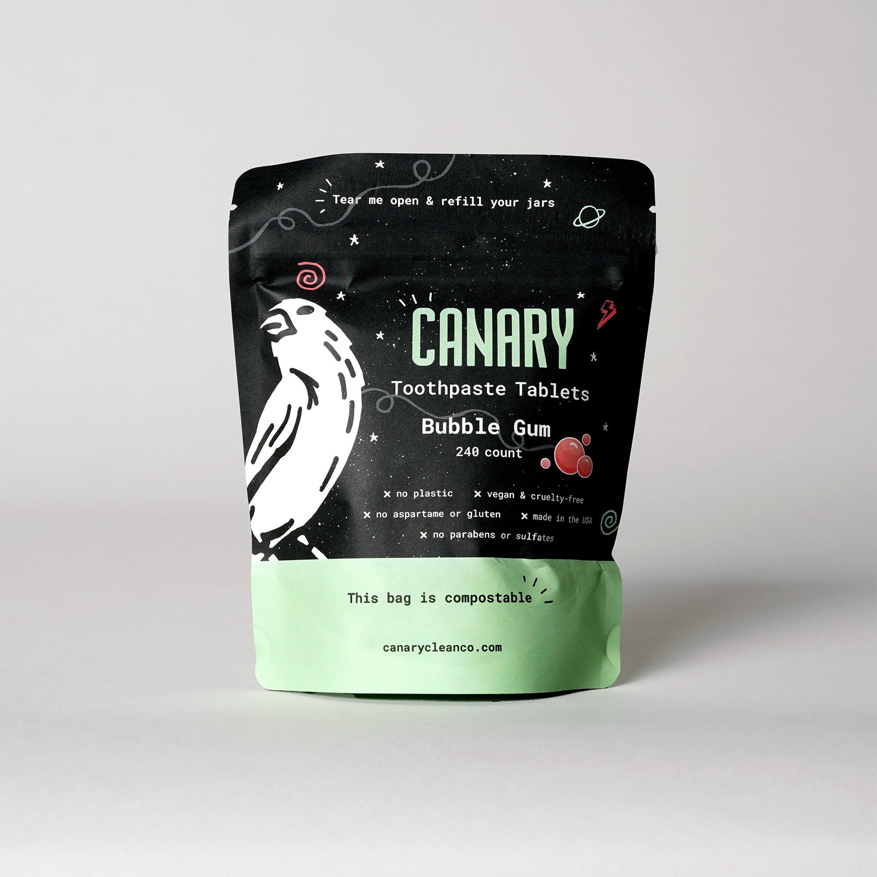 Bubble Gum Toothpaste Tablets - By Baano