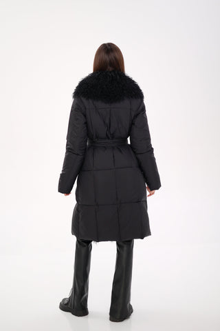 Genuine Lama Fur Premium Down Coat - By Baano