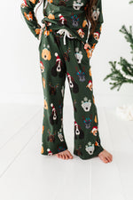 Christmas Doggies | GIRLS WIDE-LEG SET - By Baano