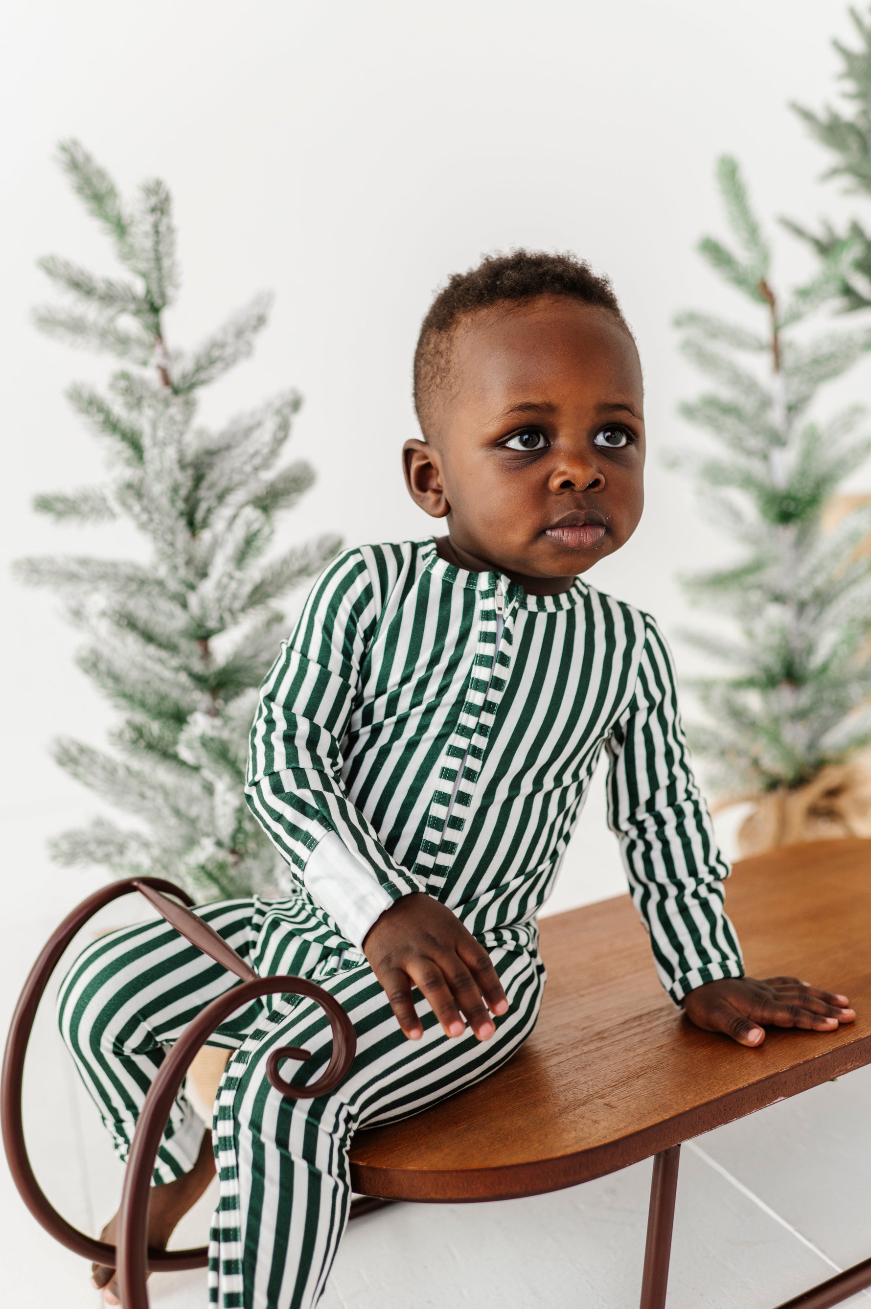 Green Stripes | ZIP ROMPER - By Baano