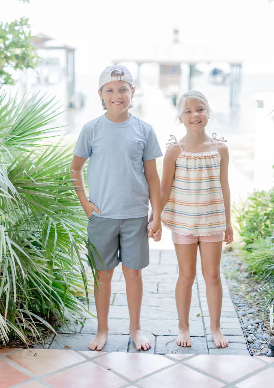 Girls Coastal Stripe Tank Top Set - By Baano