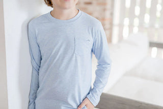 Kid's Bamboo Heathered Long Sleeve Tee - By Baano