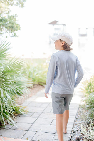 Kid's Bamboo Heathered Long Sleeve Tee - By Baano
