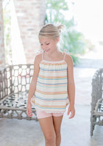 Girls Coastal Stripe Tank Top Set - By Baano
