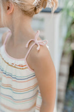 Girls Coastal Stripe Tank Top Set - By Baano