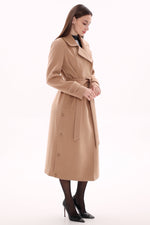 Camille Cashmere Blend Coat in Camel
