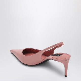 Pink leather slingback with décolleté - By Baano