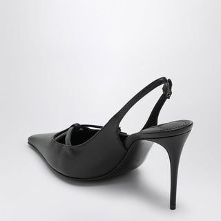 Black Leather Slingback Décolleté - By Baano