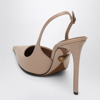 Slingback In Nude Leather - By Baano