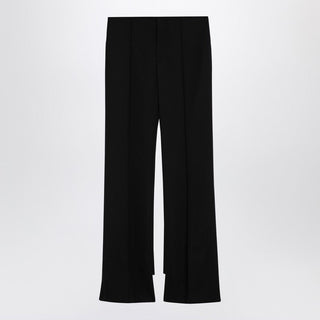 Black Asymmetrical Wool Trousers - By Baano