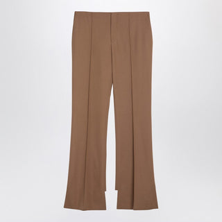 Beige Asymmetrical Wool Trousers - By Baano