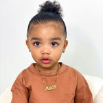 Kid's Diamond Cut Name Necklace