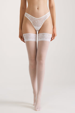 Stockings Conte Class 40 Den - Silicone Lace Top - By Baano
