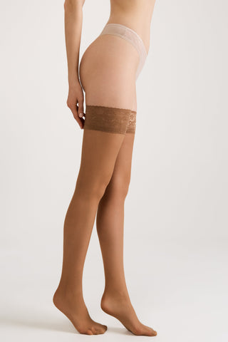Stockings Conte Class 40 Den - Silicone Lace Top - By Baano