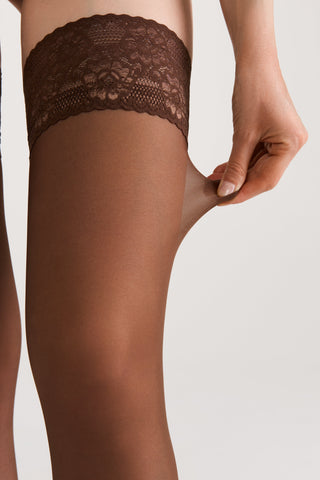 Stockings Conte Class 40 Den - Silicone Lace Top - By Baano