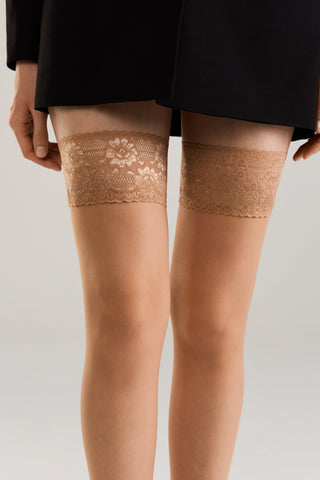 Stockings Conte Class 40 Den - Silicone Lace Top - By Baano