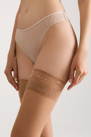 Stockings Conte Class 40 Den - Silicone Lace Top - By Baano