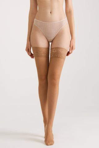 Stockings Conte Class 40 Den - Silicone Lace Top - By Baano